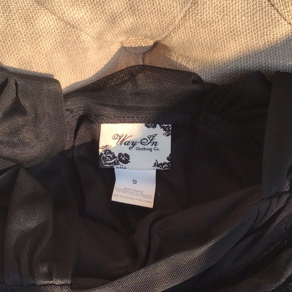 Bodycon Ruched Mesh Black Dress - Picture 7 of 8